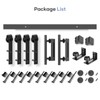 EaseLife 12 FT Double Sliding Barn Door Track and Handle