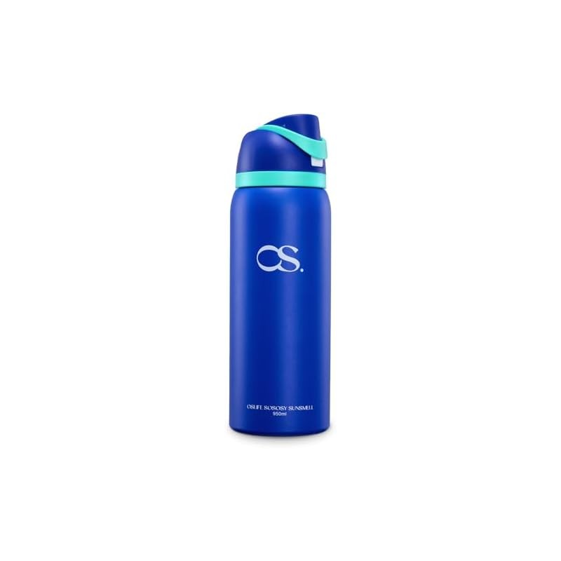 OSLIFE Aislante Térmico Termo Acero Inoxidable，con popote,Botella Deportiva de Doble