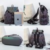 Geometric Luminous Backpack for Women Holographic Reflective Bag Backpack Wallet