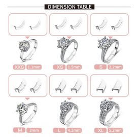 LIPIODOL 12 pcs Ring Sizer Adjuster, Invisible Rings Pieces Ring Size Adjuster for Loose Rings
