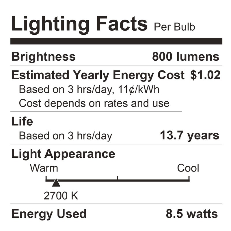 DEGNJU LED Light Bulbs Soft White 2700K, 60 Watt Equivalent