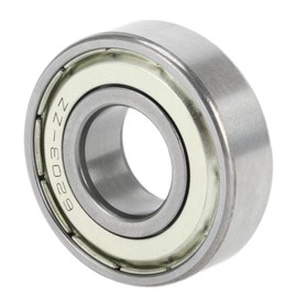 X AUTOHAUX 6203ZZ Deep Groove Ball Bearings P6 17x40x12mm Lubricated Bearings Double Metal Seal Silver Tone Scooter Skateboard Wheel