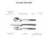 Robert Welch Kingham Bright Cutlery Coffee/Espresso Spoon, Set of 8.