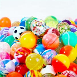 Pllieay 200 Pieces Bouncing Ball, 32mm Bouncy Balls Party Favors for Kids, Bulk Bouncy Balls for Party Favors, Prizes, Birthdays Gift and Vending Machines(Style random)