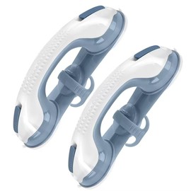 Grab Bars for Bathtubs and Showers 2 Pack, Shower Handle with 3 Suction Cups, Strong Suction Shower Bar, Removable Shower Handrails for Senior, Bathroom Safety Grip No Drilling Waterproof