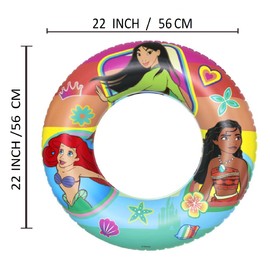 TOY DEALS USA Princess Swim Ring -4Pack- Swim Tube, Swimming Rings, Inflatable Tubes Floaties, Pool Floats for Kids, Pool Inflatable Rings, Boys & Girls 3+ (Princess-4PK)
