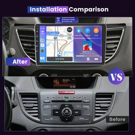 Qualcomm Octa-Core Car Radio Upgrade for Honda CRV (2012-2016), [4+64GB] 9-inch Touchscreen Car Stereo Carplay Android Auto, Android 13 Radio with 5G WiFi/BT5.1/GPS/SWC