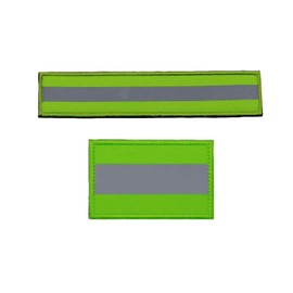 JFFCESTORE 2PC Reflective Tactical Patches Hook Fastener Safety Patch Firefighter Rescue Police EMT EMS Hi Vis Patch （Green）