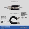 Lumonic 5 x 15 mm pipe clamps with rubber insert,