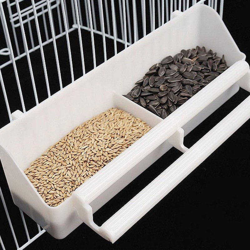 Kisangel Bird Cage Feeder Cup 3pcs - Double Grid Design