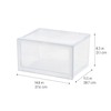 IRIS USA Stackable Shoe Display Box with Flip Up Door,