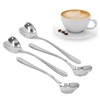 4pcs Stainless Steel Heart Shaped Coffee Spoon for Cafe, Durable,