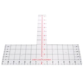 Colini Left Chest Logo Placement Ruler Guide - Acrylic Precise Tshirt Ruler Tool Guide for Embroidery Logos T-Shirt Measurement Tool Alignmen Left Chest Logo Pocket for Cricut, Heat Press