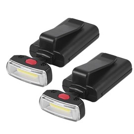 FISHNU 999 Battery Powered Ball Cap Light Led Clip On - Pocket Light Clip Hat LED Floodlights (Pack 2)