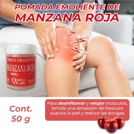 Pomada Emoliente De Manzana Roja Pack3 Frascos De 50g Manzana