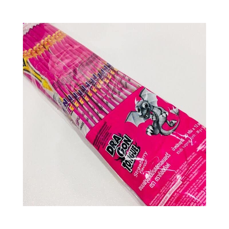 Dragon Tongue Strawberry Flavor Sweet & Sour Gummies Candy, (Pack