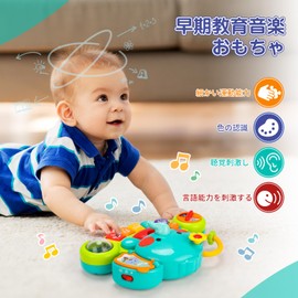 REMOKING Multifunction Piano Toy Elephant Piano, Educational Toy, Early Development, Fingertip Training, Hearing Development, Color Cognition, Montessori Toy, For Infants and Toddlers Over 6 Months,