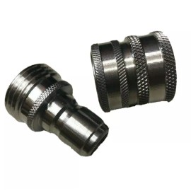 MTM Garden Hose Stainless Steel Hose Quick Connect  Disconnect Coupler W/  Plug