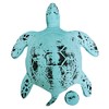 Nautical Tropical Turtle Shaped Iron Door Knocker Distressed Blue