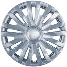 15 inch Hubcaps Best for 2010-2013 Volkswagen Golf - (Set of 4) Wheel Covers 15in Hub Caps Chrome Rim Cover - Car Accessories for 15 inch Wheels - Snap On Hubcap, Auto Tire Replacement Exterior Cap