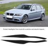 Pair Carbon Fiber Headlight Eyebrow Eyelid Cover for 3 Series