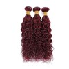 Giginger Burgundy 99J Water Wave Human Hair Bundles 24 26