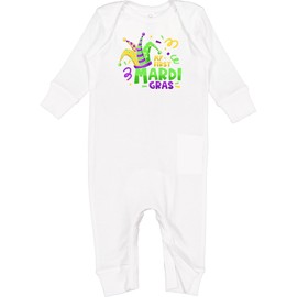 inktastic My First Mardi Gras-Jester Hat Baby Romper Coveralls Newborn White 419d4