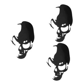 iplusmile 3pcs Funny Reflective Car Sticker Skull Decorative Decal for Vehicle Pet Material Eye-catching Design for Bumper Window Stylish Car Decoration Easy Application