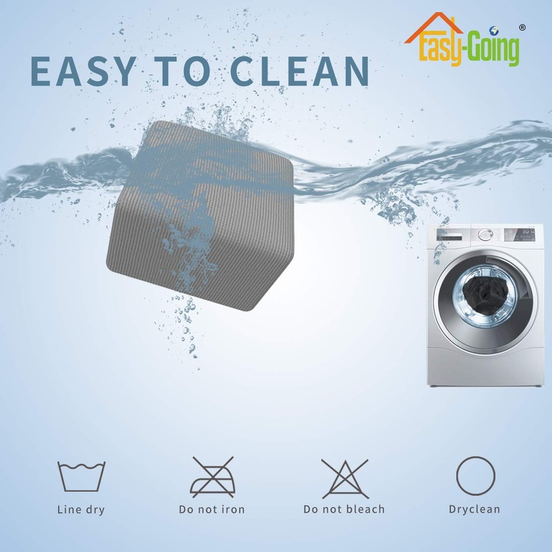 Easy-Going Funda otomana elástica fácil de Usar, Taburete de Almacenamiento