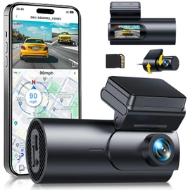New Dash Camera, Front & Rear Camera, 4K, 1.5 inch LCD Screen, GPS, 5 GWIFI Compatible, Smartphone Linkage, 1.5 Inches, Small Dash Camera, 4k+1080p, Front and Rear Camera, Type-C, WDR Built-In Night