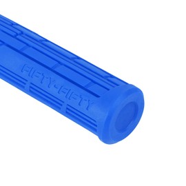 FIFTY-FIFTY Mountain Bike Grips, Single Lock-on MTB Grips, Soft and Comfortable Bicycle Locking Grips, Non-Slip Bike Handlebar Grips for All Mountain, Enduro, Downhill (Blue)