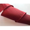 Cranberry Faux Dupioni Ribbon, 4 Inches Wide, Wired Edge, 3 YARDS