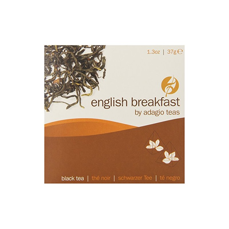 Adagio Teas Gourmet Tea Bags, English Breakfast, 15 Count