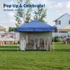 10x10 Instant Pop-Up Canopy with 1 Sidewall – Easy 1-Button