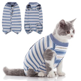 ASENKU Cat Bodysuit After Surgery, Cat Clothing, Cat Bodysuit After Surgery Castration Leak Protection Post-Operative Clothing Suit for Abdominal Wounds or Skin Diseases S Coral, Cat Collar