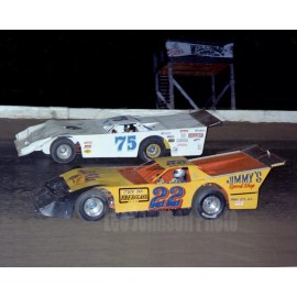 1983 Larry Phillips and Buck Simmons 4x6 print Dirt Late Model Racing -Free Ship