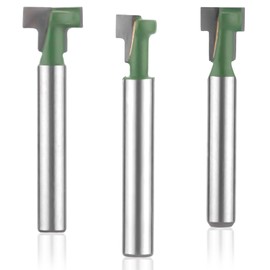 3pcs Keyhole Router Bits Set, 1/4 Inch Shank T Slot Cutter Set Router Bits, Blade Diameter 5/16", 3/8", and 1/2", Cutting Woodworking T Track Slotting Cutter for Wood Hex Bolt Milling Cutter Home DIY