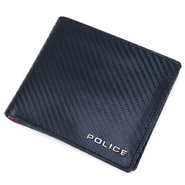 Police PA-70800 Lucente 2 Bi-fold Wallet with Coin Purse, navy (50)