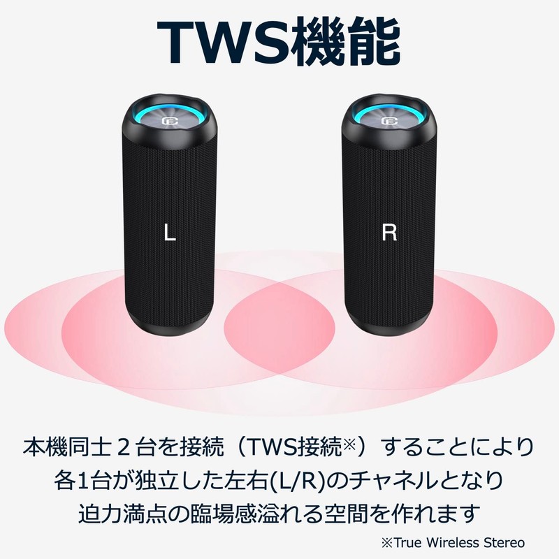 40s Bluetooth Speaker, 5.3, Waterproof, Dustproof, 50 Hours Playback, Long