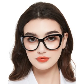 MARE AZZURO Large Bifocal Reading Glasses 1.75+ Women Blue Light Blocking Readers 1.0 1.25 1.5 1.75 2.0 2.25 2.5 2.75 3.0 3.5 (Black, 175)