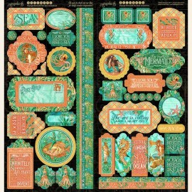 Graphic 45 VOYAGE BENEATH THE SEA Stickers Mixed Media Scrapbook