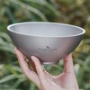 Boundless Voyage Outdoor Titanium Double-Wall Bowl Camping Hiking Picnic Home