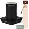 Black Roller Sharpener for Knives with Leather Strop - Knife