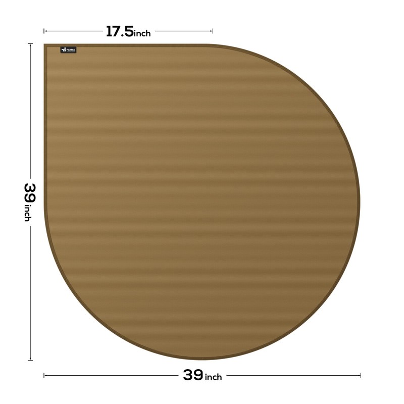 FLASLD Fireproof Wood Burning Stove Mat 40×40 inch Half Round