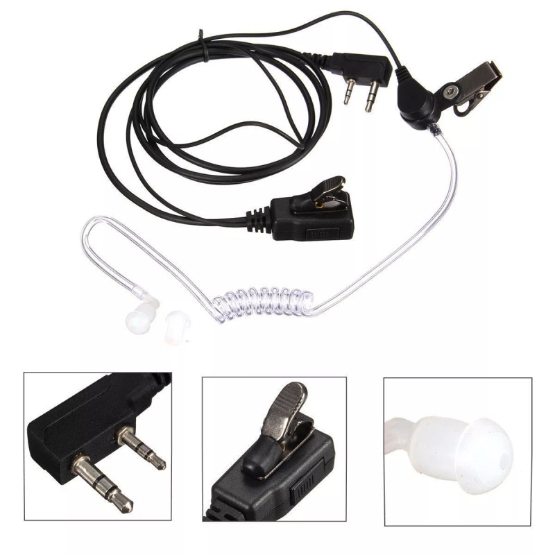 Unbranded/Generic Bodyguard FBI Earpiece Earphone Headset with Mic PTT for