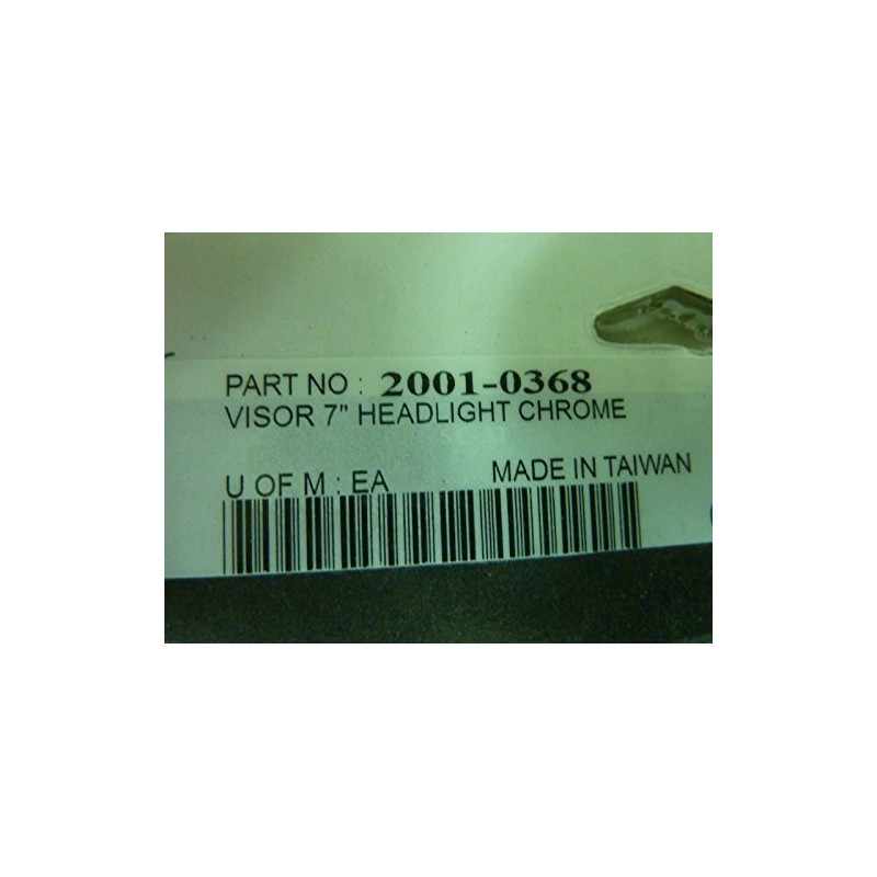 Plain Chrome Visor Peak for Motorcycle Headlight - 7" (180mm)