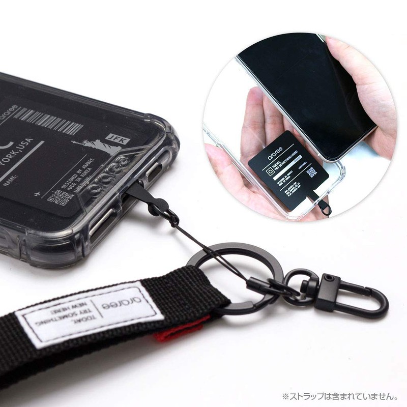 araree TAG HOLDER AR19139 (Clear) External Strap Hole [Strap Holder