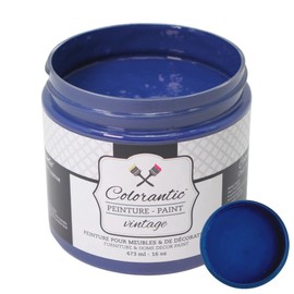 Colorantic | BLUE MOON Chalk Paint Based for Furniture DIY - Multi-Surface Craft Paint | DARK NAVY BLUE Home Decor Painting (8 oz, Blue Moon)