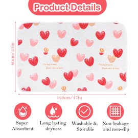 Meyeyaia 2 Pack Colorful Guinea Pig Fleece Cage Liners,47×31 Inches Washable Guinea Pig Cage Liner,Non Slip Reusable Super Absorbent Training Mats for Small Animals Rabbits Hamster