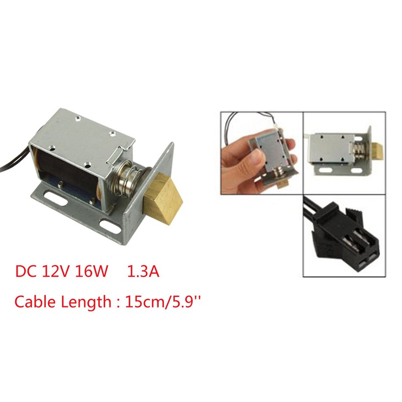 YXQ DC 12V 16W Solenoid Electric Door Lock Open Frame